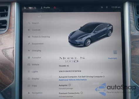 2018 Tesla Model S 100D/75D/P100D из США, поврежденный, VIN 5YJSA1E27JF267614